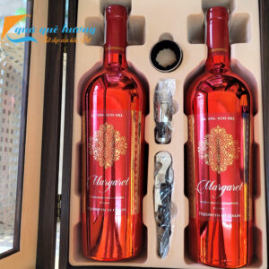 Set quà Rượu Vang Ý Margaset hộp gỗ sang trọng