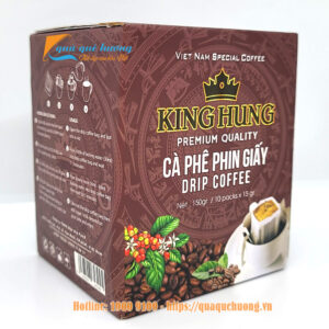 Cà phê phin giấy tiện lợi King Hung Coffee 10 phin