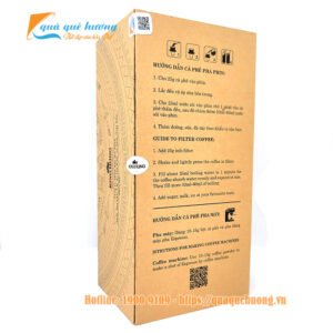 Hộp quà giấy cứng sang trọng từ cà phê rang xay nguyên chất & phin Inox King Hung Coffee