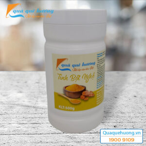 Tinh bột nghệ đỏ nguyên chất 100% Quà Quê Hương hộp 500g