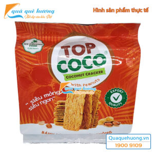 Bánh dừa nướng đậu phộng TOPCOCO 170g - Đặc sản Quảng Nam Đà Nẵng - Coconut with Peanust - siêu mỏng siêu ngon