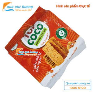 Bánh dừa nướng đậu phộng TOPCOCO 170g - Đặc sản Quảng Nam Đà Nẵng - Coconut with Peanust - siêu mỏng siêu ngon