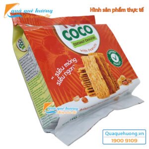 Bánh dừa nướng đậu phộng TOPCOCO 170g - Đặc sản Quảng Nam Đà Nẵng - Coconut with Peanust - siêu mỏng siêu ngon
