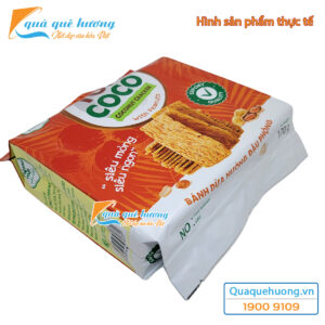 Bánh dừa nướng đậu phộng TOPCOCO 170g - Đặc sản Quảng Nam Đà Nẵng - Coconut with Peanust - siêu mỏng siêu ngon