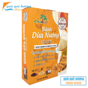 Bánh dừa nướng Gạo lứt mè Bảo Linh 180g - Đặc Sản Quảng Nam - Gòn - Béo - thơm - Ít ngọt - Không chất bảo quản