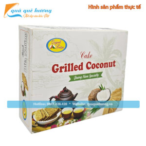 Bánh dừa nướng Quỳnh Trân hộp trắng 220gr - Đặc sản Quảng Nam làm quà