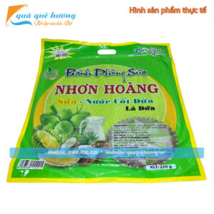 Bánh Phồng Sữa Nhơn Hoàng Lá Dứa 220g - Đặc sản Miền Tây