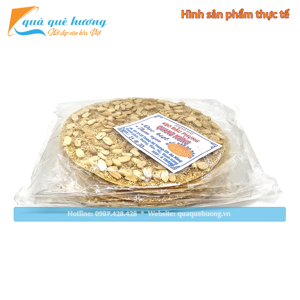 Keo-dau-phung-me-trang-Quang-Mung-dac-biet-dac-san-da-Nang Combo 5 kẹo đậu phụng mè trắng Quang Mừng - Đặc Sản Đà Nẵng làm quà