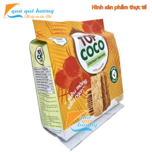 Bánh dừa nướng vị mè TOPCOCO 150gr - Đặc sản Đà Nẵng làm quà Siêu mỏng siêu ngon