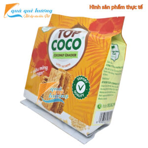 Bánh dừa nướng vị mè TOPCOCO 150gr - Đặc sản Đà Nẵng làm quà Siêu mỏng siêu ngon