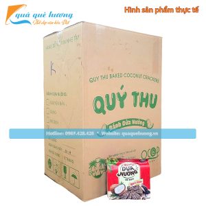 [GIÁ SỈ] Thùng 100 gói Bánh dừa nướng Mè Đen Quý Thu 135gr - Đặc sản Quảng Nam