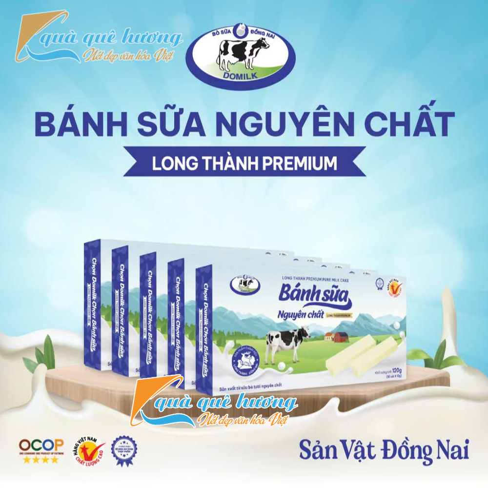 Banh-sua-nguyen-chat-Long-Thanh-Domilk-120gr-dac-san-Dong-Nai Bánh Sữa Long Thành Vị Nguyên Bản (Hộp 120g) - Hương Vị Ngọt Ngào Từ Sữa Tươi Nguyên Chất