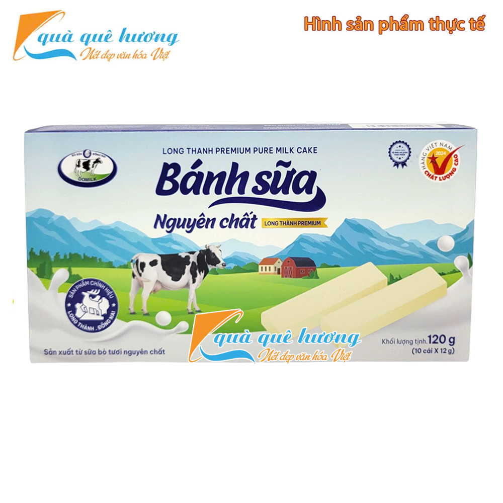 Banh-sua-nguyen-chat Bánh Sữa Long Thành Vị Nguyên Bản (Hộp 120g) - Hương Vị Ngọt Ngào Từ Sữa Tươi Nguyên Chất
